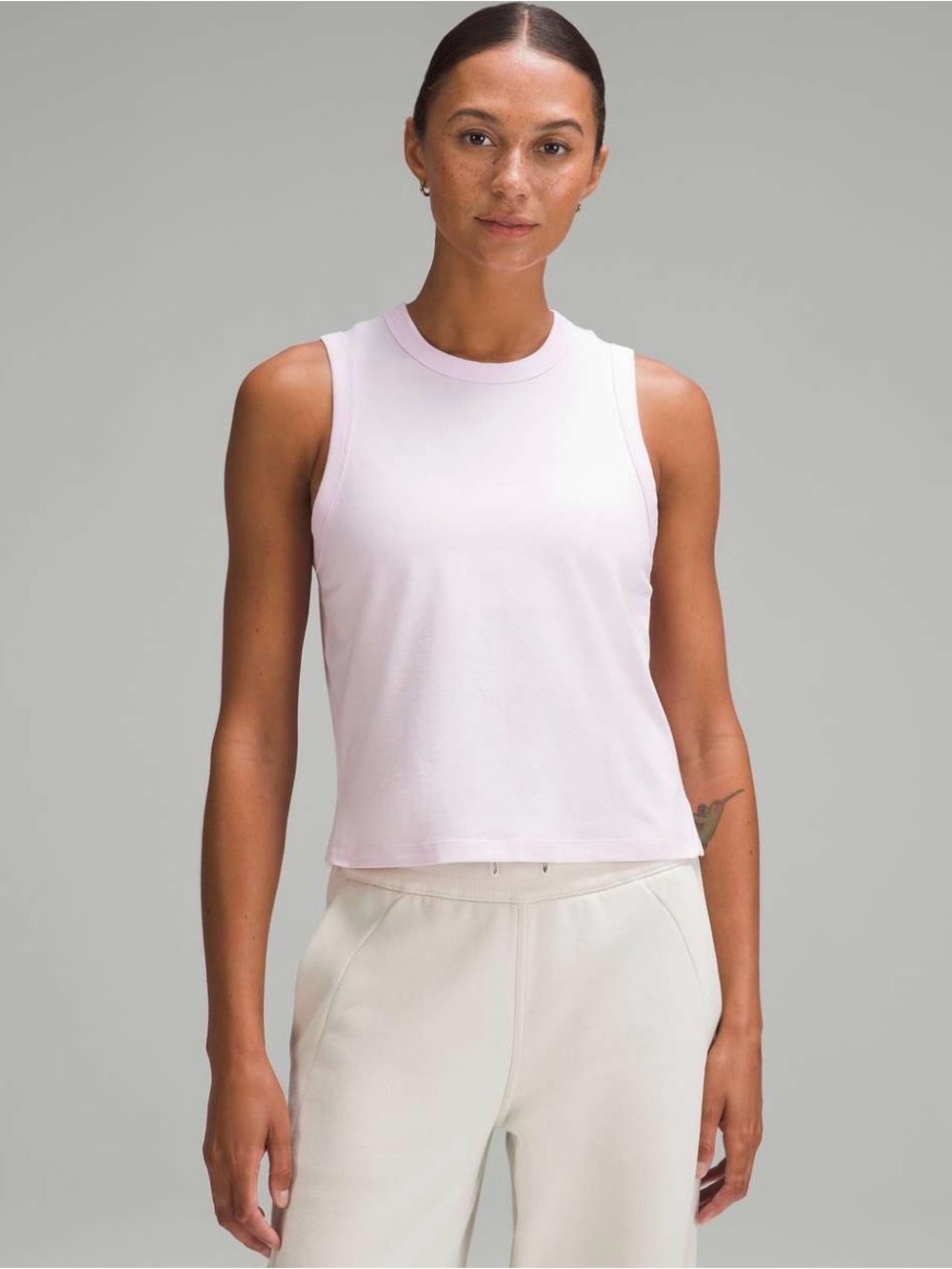 Lululemon Classic Fit Cotton Blend Tank Meadow Sweet Pink Size 4